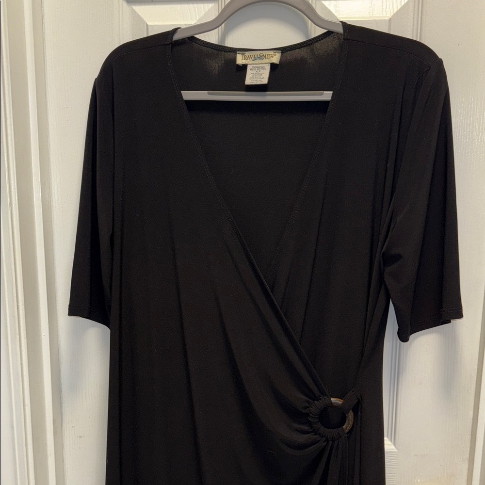 TravelSmith Black Midi Dress